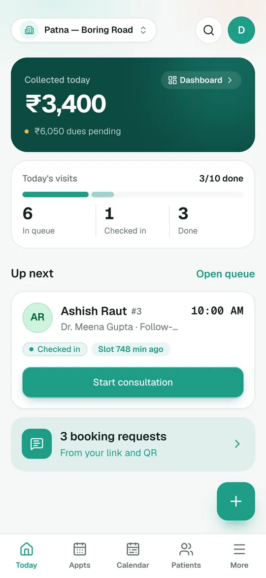 Arogya Today screen on a phone